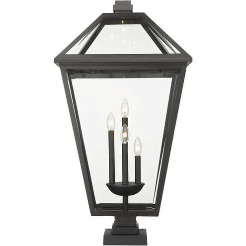 Talbot 4 Light 36.75 inch Black Outdoor Pier Mounted Fixture