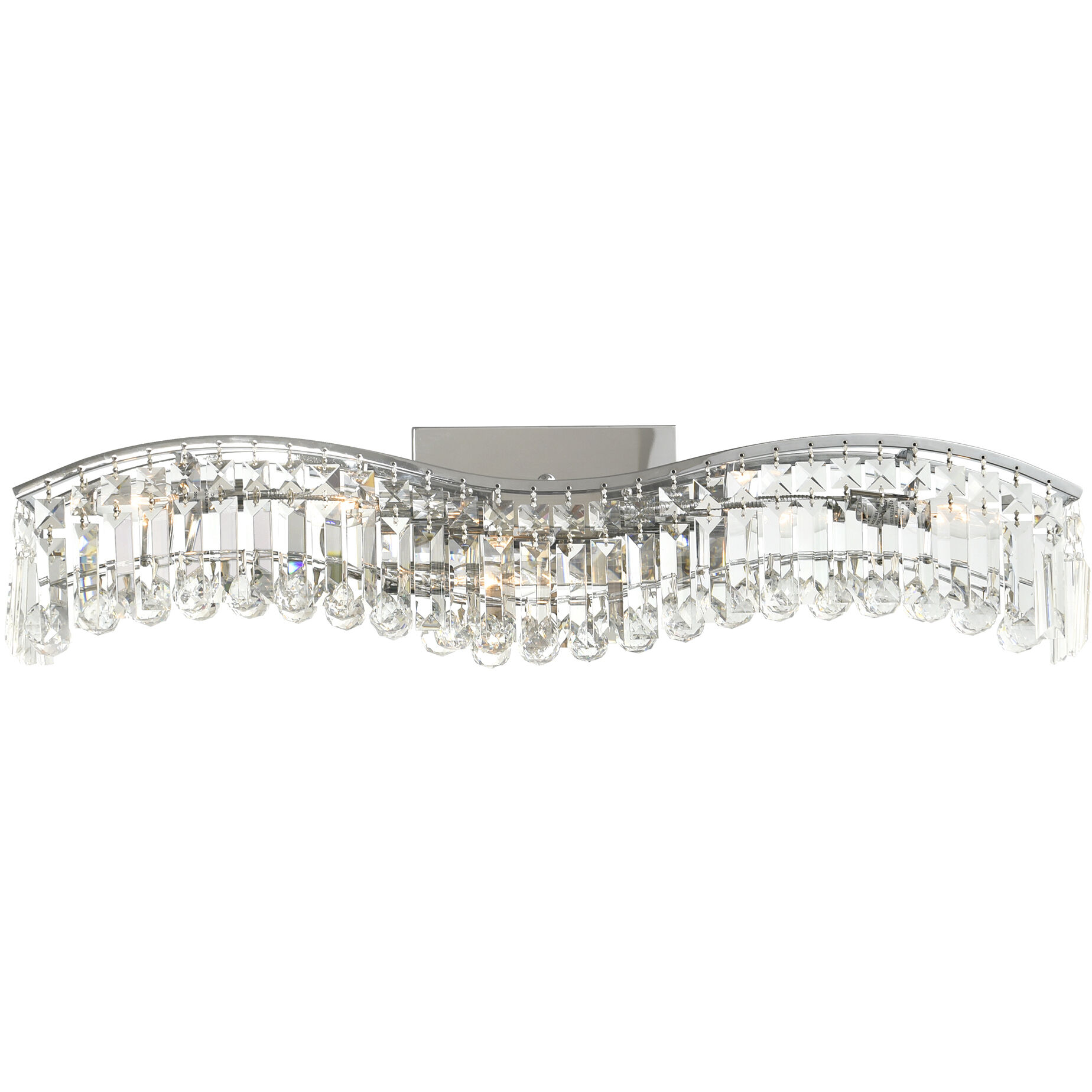 Glamorous 5 Light 30 inch Chrome Vanity Light Wall Light