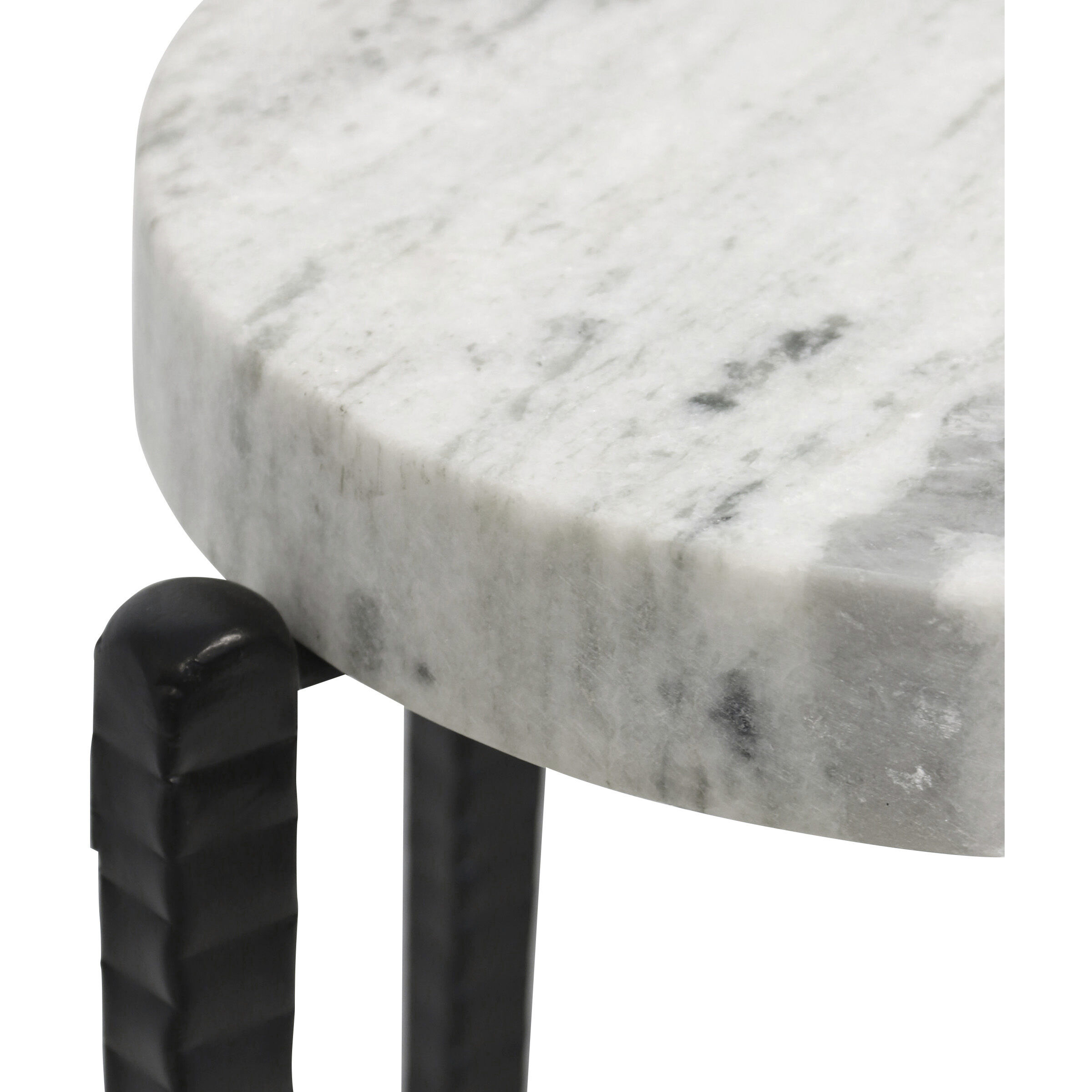 Calder 24 X 16 inch White and Black Accent Table