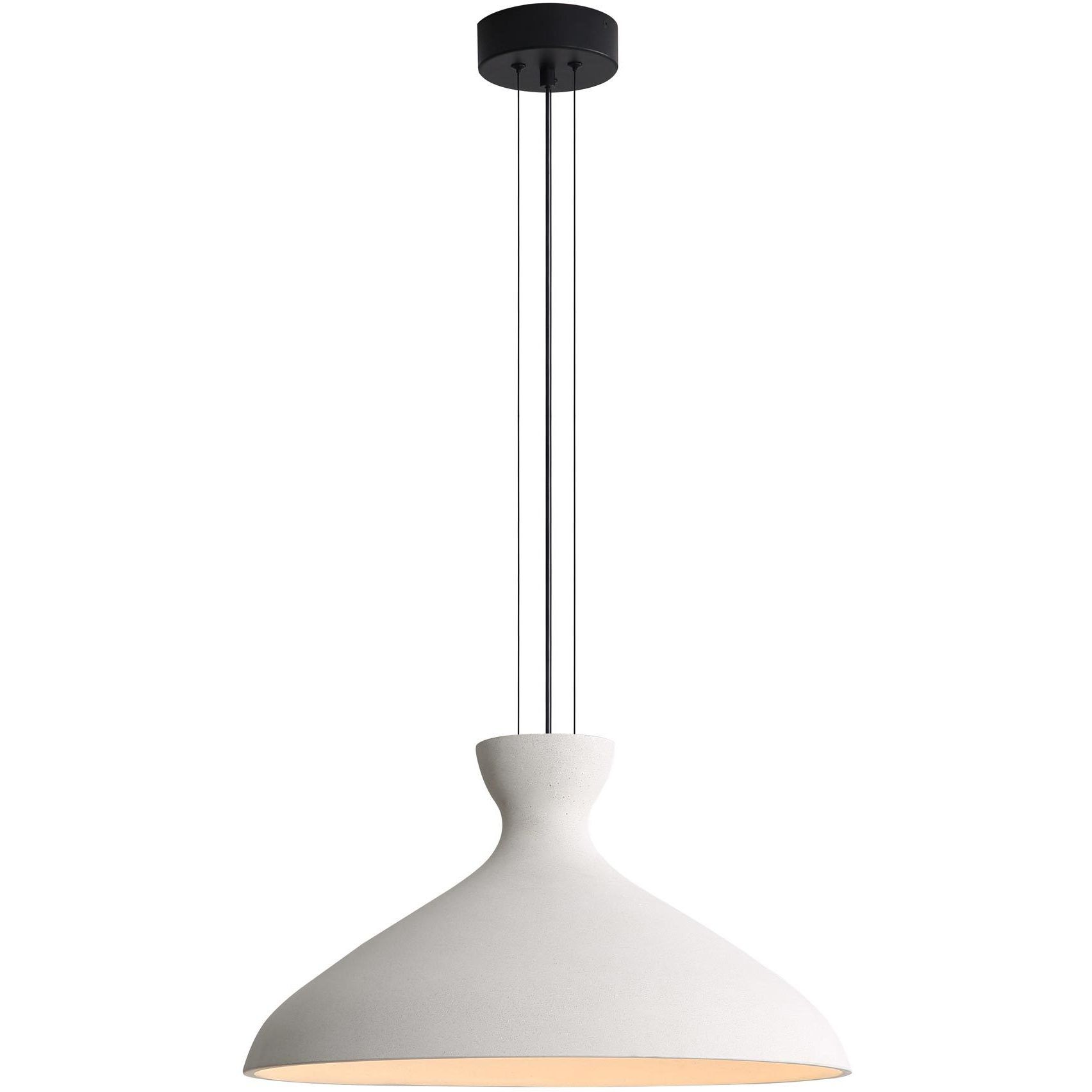 Aethera Pendant Ceiling Light in White Sandstone Cement