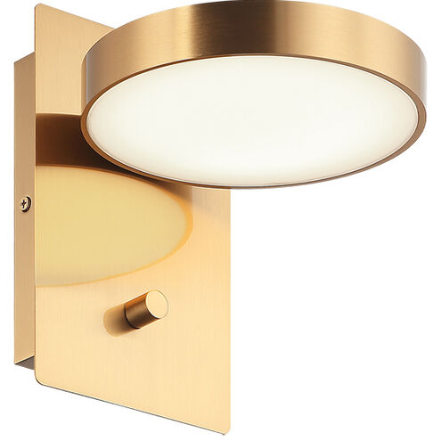 Azton LED 6.63 inch Aged Gold Brass Wall Sconce Wall Light