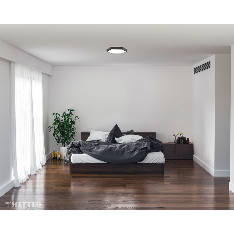 Hexol LED 14 inch Oxidized Black Flush Mount Ceiling Light