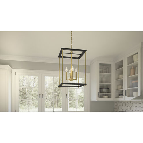 Kynwyd 4 Light 14 inch Matte Black Pendant Ceiling Light