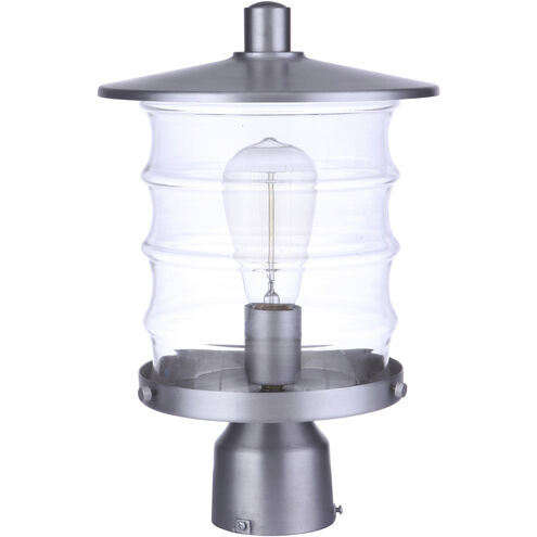 Canon 1 Light 14.13 inch Satin Aluminum Outdoor Post Mount