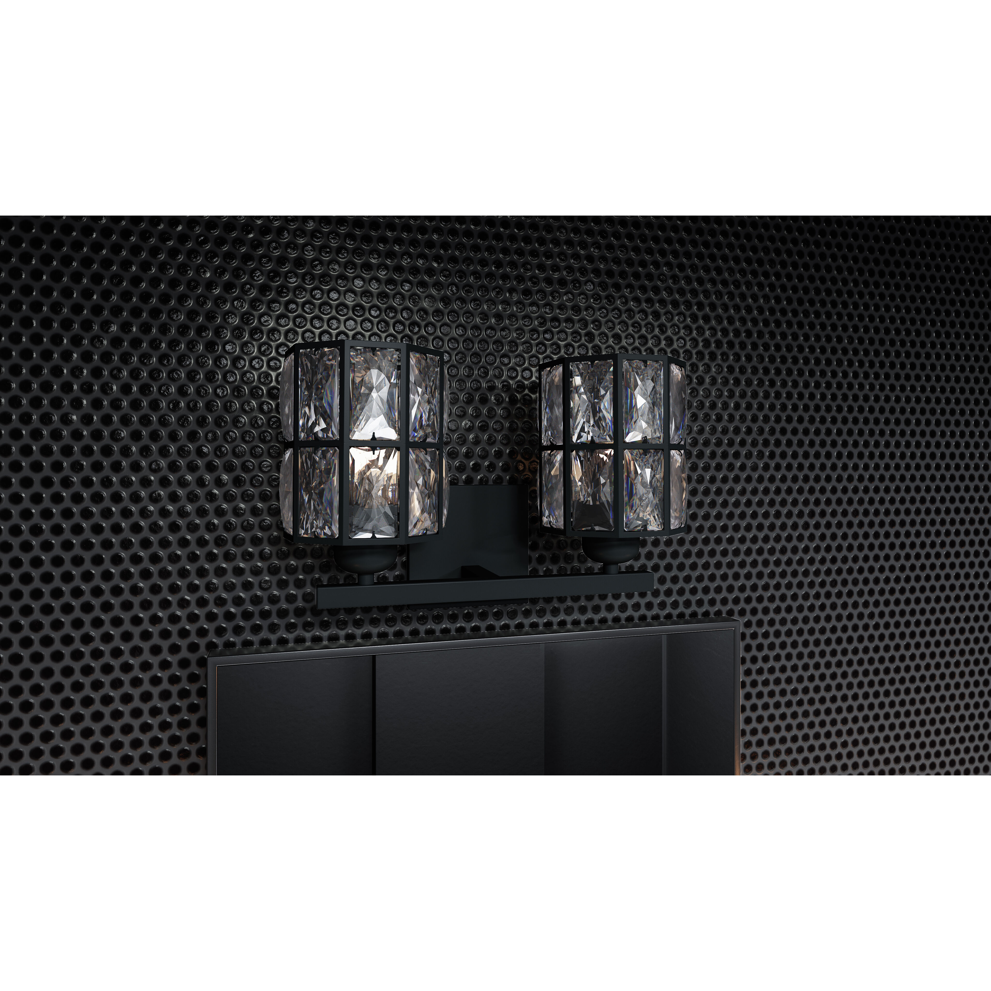 Gibson 2 Light 13 inch Matte Black Bath Light Wall Light
