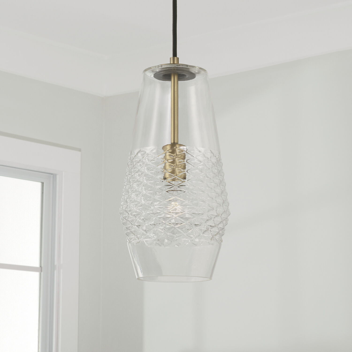 Dena 1 Light 7 inch Aged Brass Pendant Ceiling Light