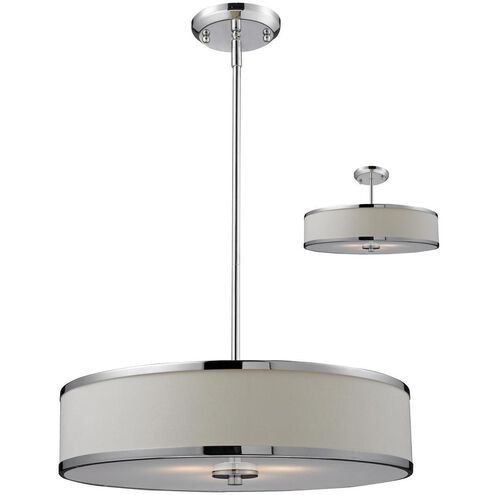 Cameo 3 Light 19.5 inch Chrome Pendant Ceiling Light