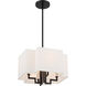 Upham Estates 4 Light 14 inch Coal /Polished Nickel Convertible Pendant / Semi Flush Ceiling Light