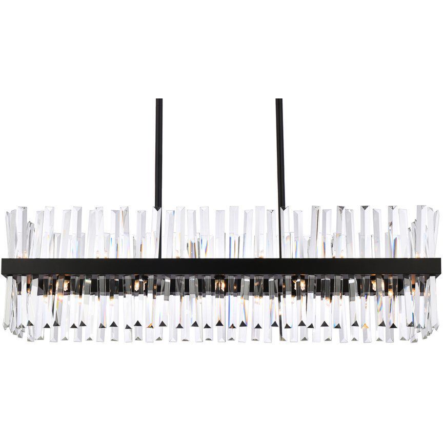 Serephina 24 Light 42 inch Black Linear Chandelier Ceiling Light