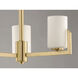 Dart 3 Light 22.25 inch Satin Brass Chandelier Ceiling Light