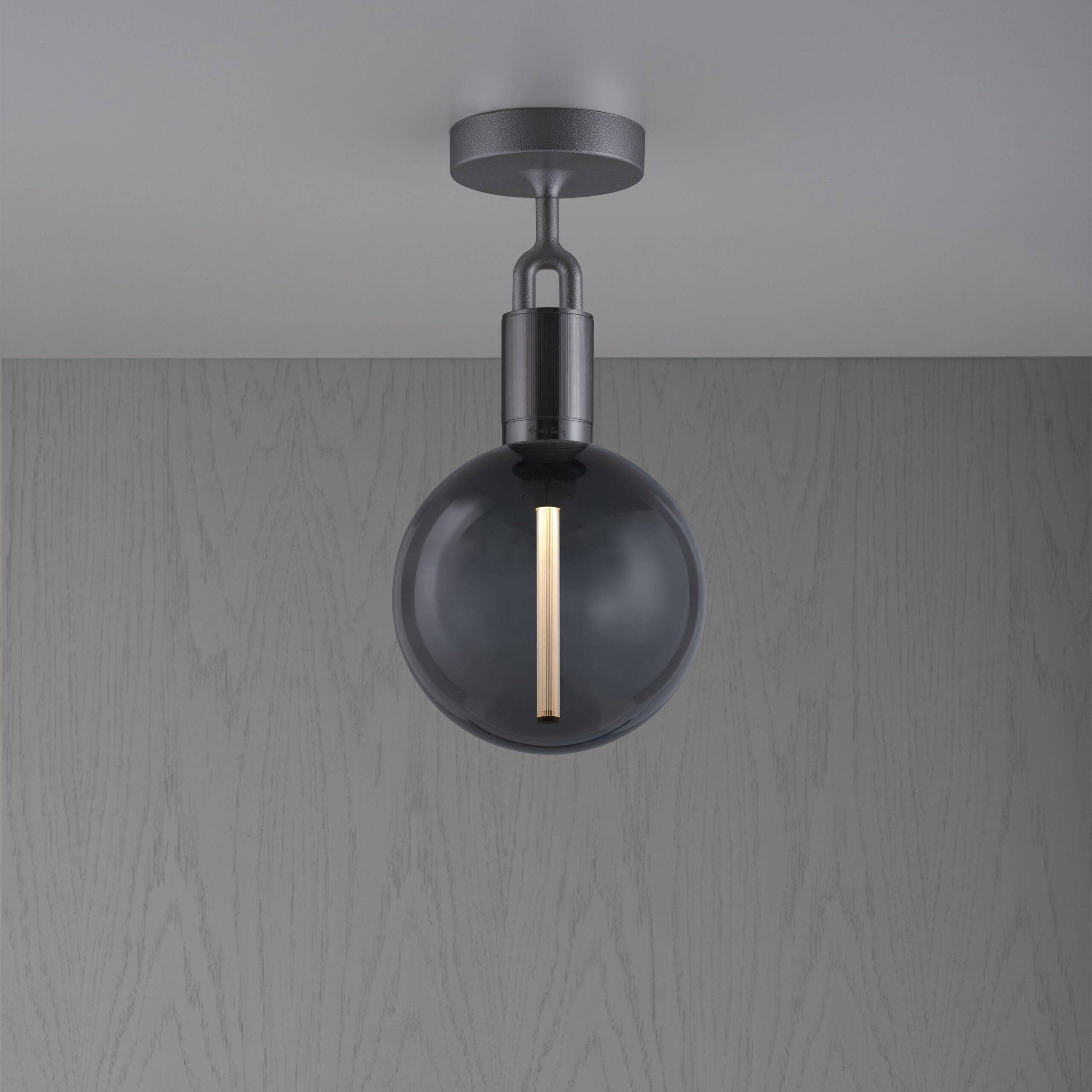 Forked LED 7.87 inch Gun Metal Flush Mount Ceiling Light