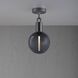 Forked LED 7.87 inch Gun Metal Flush Mount Ceiling Light