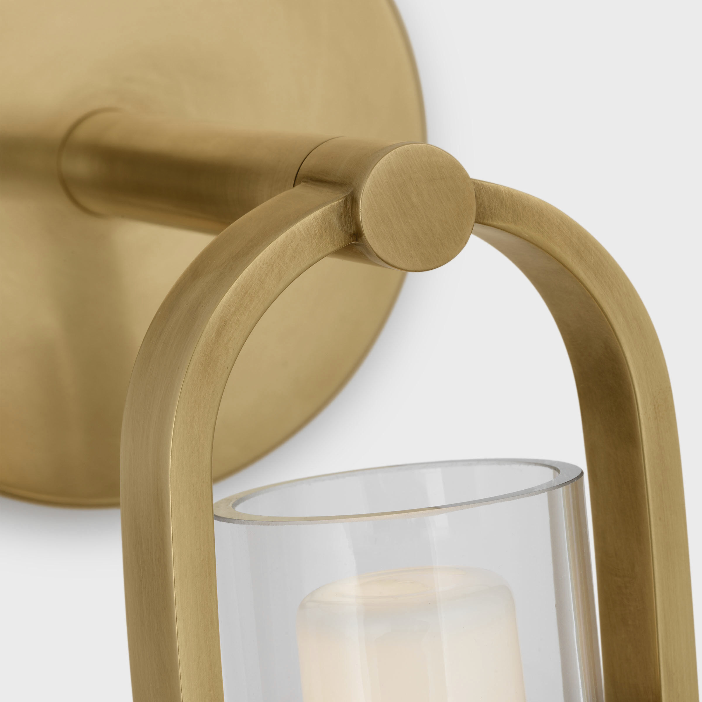 Ian K. Fowler Larkin LED 8 inch Hand-Rubbed Antique Brass Empire Bracketed Sconce Wall Light, Small