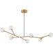 Canada 7 Light 14 inch Brass Chandelier Ceiling Light