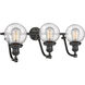 Franklin Restoration Beacon 3 Light 26 inch Oil Rubbed Bronze Bath Vanity Light Wall Light in Seedy Glass, Franklin Restoration
