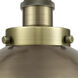 Ballston Urban 1 Light 10 inch Antique Brass Semi-Flush Mount Ceiling Light