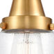 Franklin Restoration Dover 1 Light 5 inch Satin Gold Mini Pendant Ceiling Light in Seedy Glass