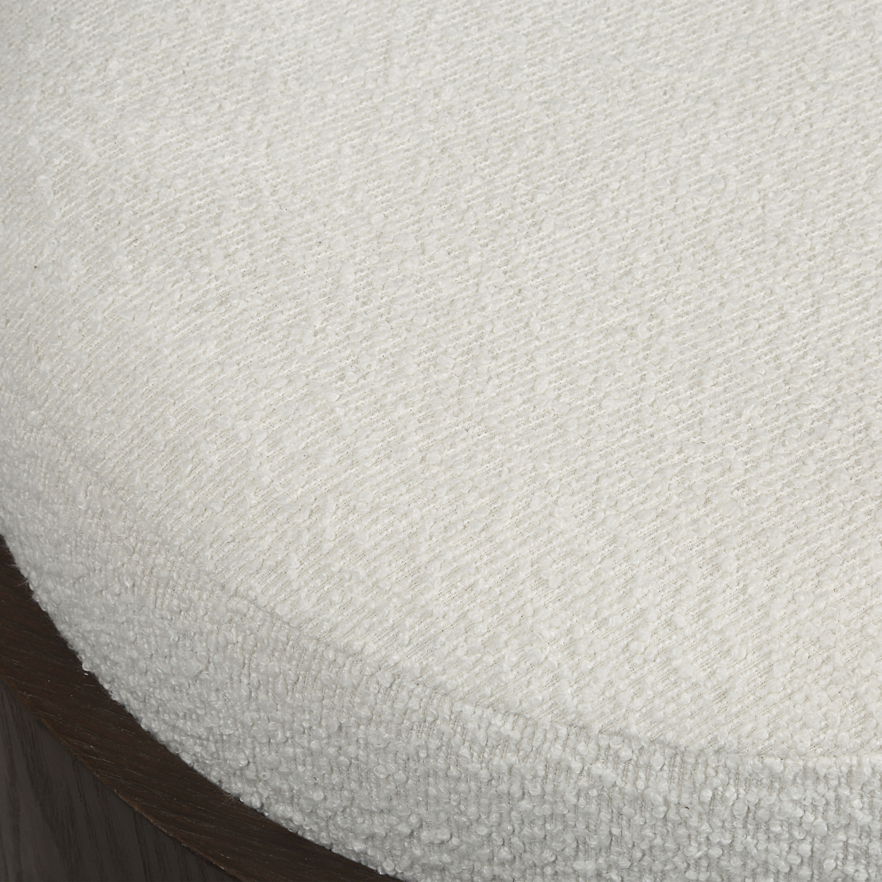 Capsula 18 inch Walnut Veneer and Off-White Ottoman