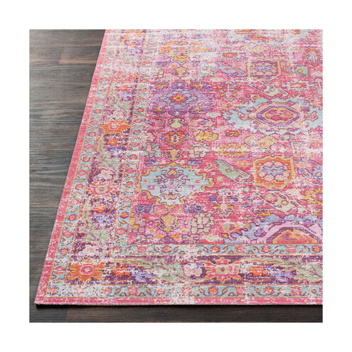 Antioch 69 X 47 inch Bright Pink/Lavender/Saffron/Dark Purple/Lime Rugs, Rectangle