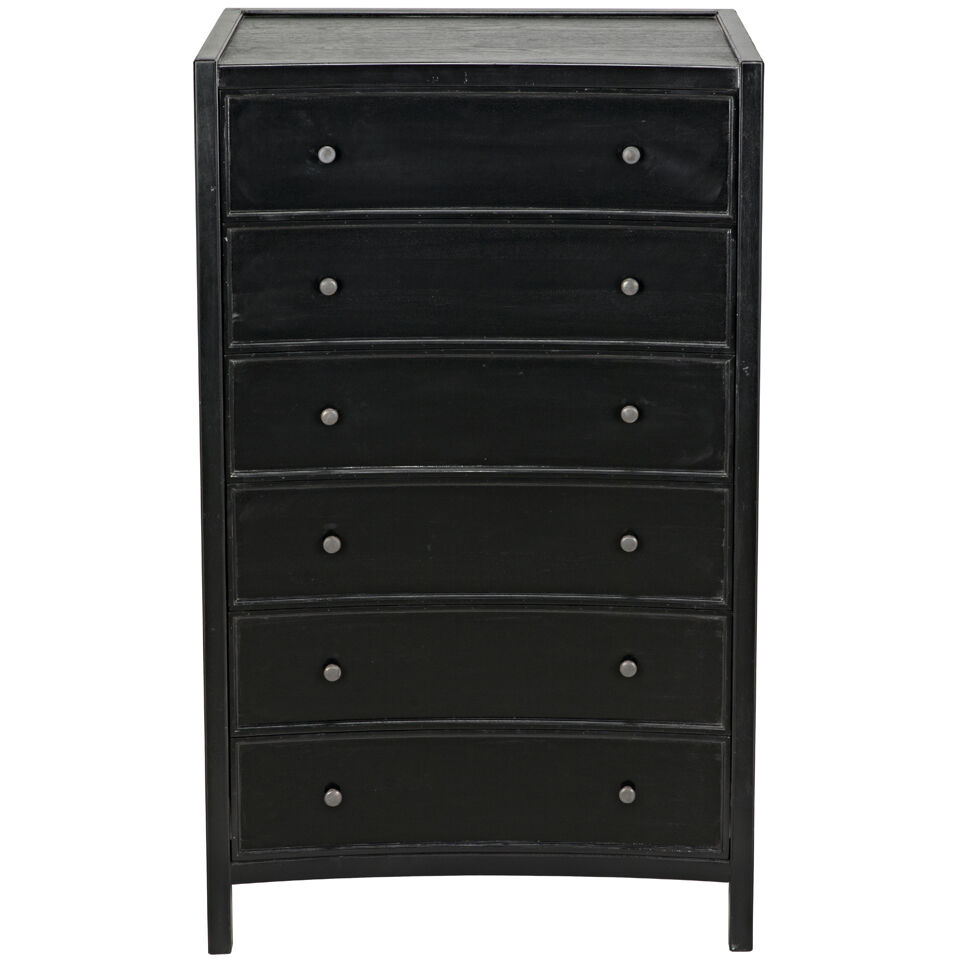 Hampton Hand Rubbed Black Dresser, Tall Boy