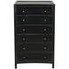 Hampton Hand Rubbed Black Dresser, Tall Boy