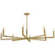 Ezra 8 Light 50 inch Heritage Brass Chandelier Ceiling Light