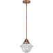 Nouveau 2 Oxford LED 7.5 inch Antique Copper Mini Pendant Ceiling Light in Seedy