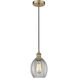 Edison Eaton LED 6 inch Antique Brass Mini Pendant Ceiling Light