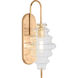 Kelly Wearstler Tableau 1 Light 6.75 inch Antique-Burnished Brass Sconce Wall Light in Clear Glass, Large