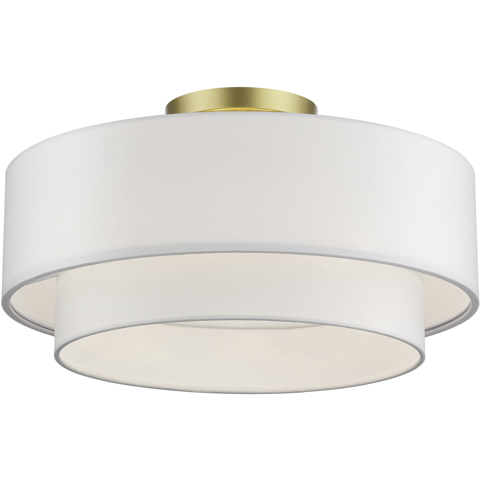 Manorwood 3 Light 18 inch Soft Gold Semi-Flush Ceiling Light