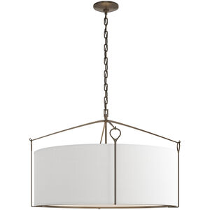 Bow 4 Light 30 inch White Pendant Ceiling Light in Natural Anna, Large