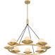 Olenne 8 Light 42 inch Legacy Brass and Dark Matte Black Pendant Ceiling Light