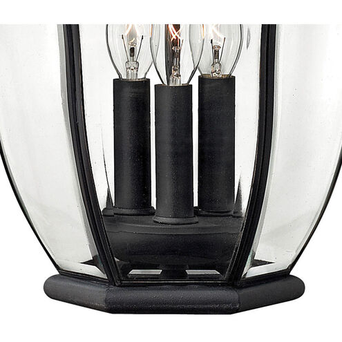 Estate Series San Clemente 3 Light 14 inch Museum Black Outdoor Hanging Lantern