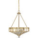 Baguette 4 Light 20.00 inch Pendant
