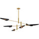 Canada 6 Light 42 inch Brass Chandelier Ceiling Light