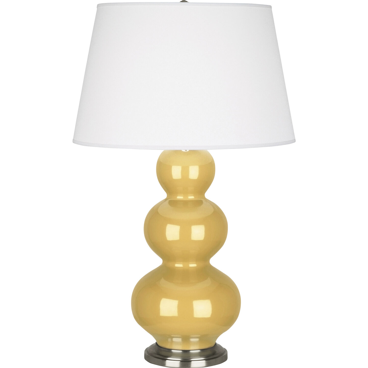 Triple Gourd 32.75 inch 150.00 watt Sunset Yellow Table Lamp Portable Light in Antique Silver