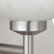 Palla 5 1 Light 5 inch Satin Nickel Mini Sconce Wall Light in Halogen, Carrera Glass