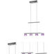 Crystal 4 Light 25 inch Chrome Pendant Ceiling Light