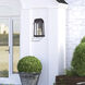 Oslo 4 Light 26.25 inch Bronze with Antique Brass Candles Outdoor Wall Lantern