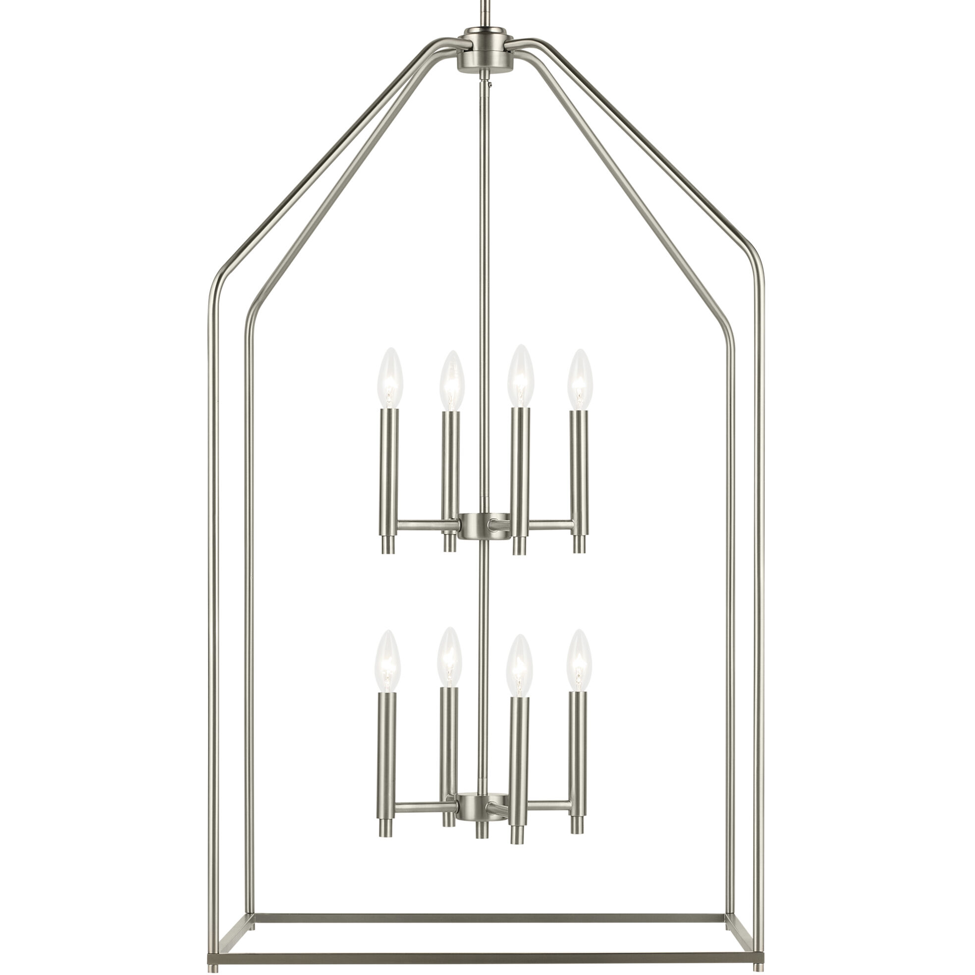 Madden 8 Light 24.25 inch Brushed Nickel Large Foyer Pendant Ceiling Light