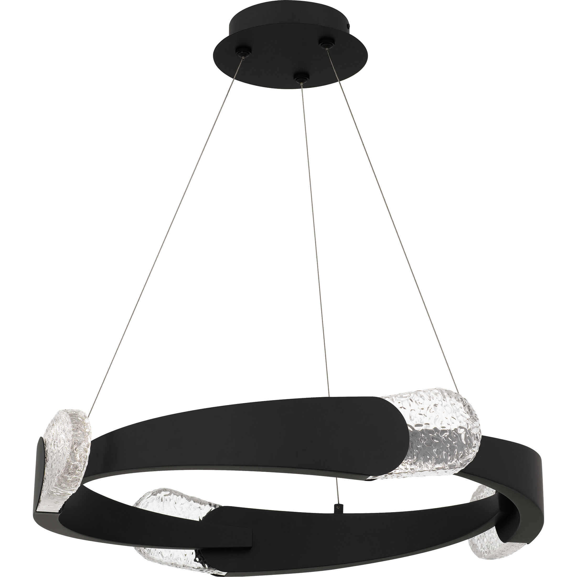 Saffron LED 24 inch Matte Black Pendant Ceiling Light, Large