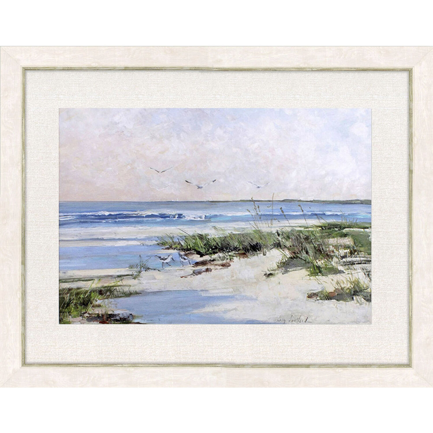 Waterside Blue and Brown and Teal and Turquoise Framed Art, Propac