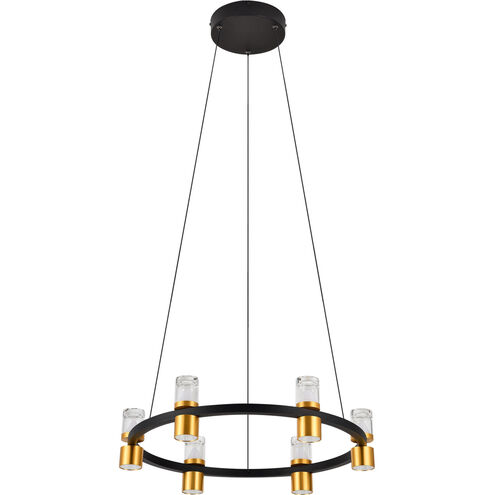 Ellegi Series 24 inch Black/Gold Chandelier Ceiling Light, Artisan Collection