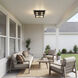 Beacon Square 2 Light 12 inch Textured Black Outdoor Flush