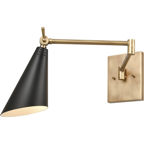 Luca 22 inch 60.00 watt Natural with Matte Black Swingarm Sconce Wall Light