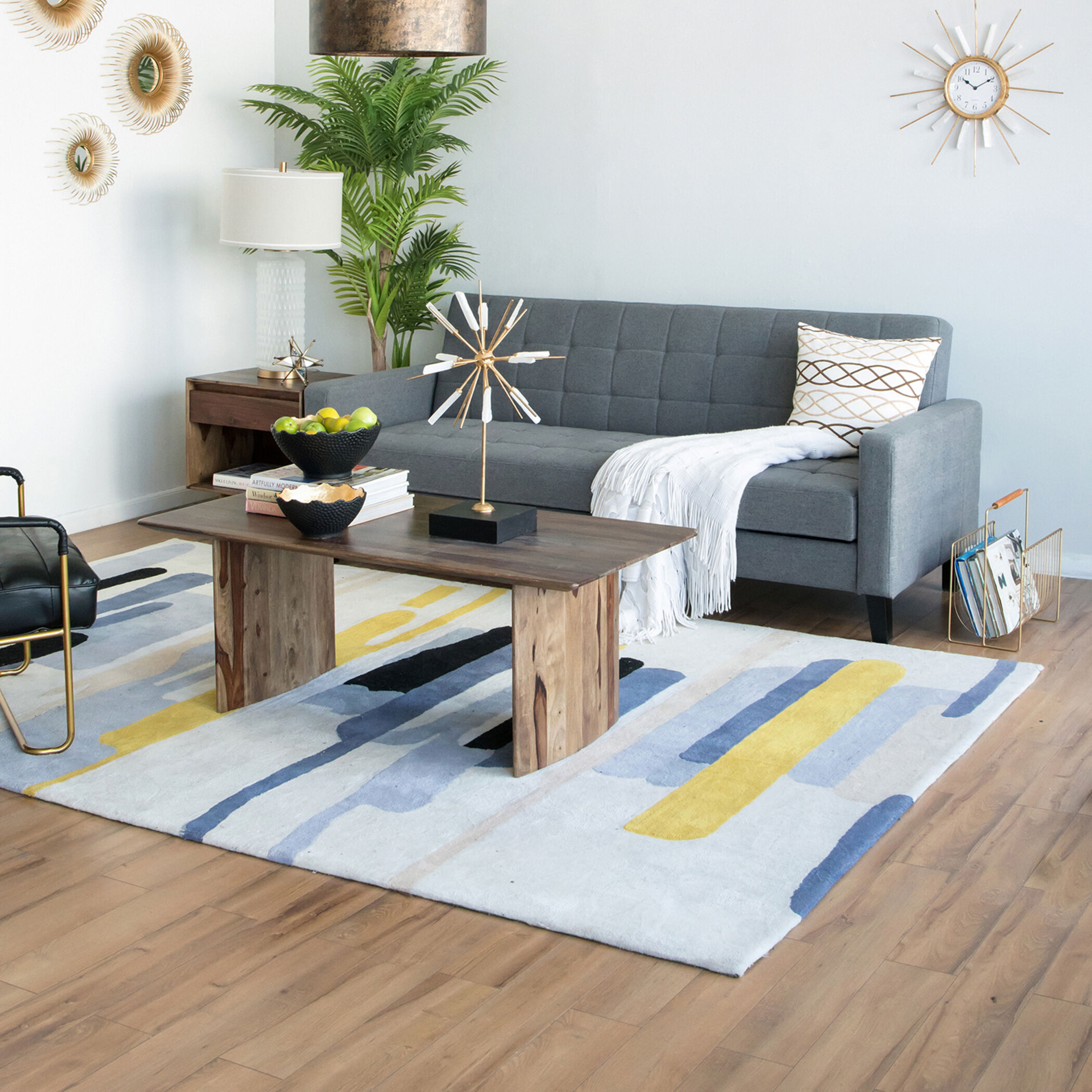 Small Biscuit Tufted Gray Sofa