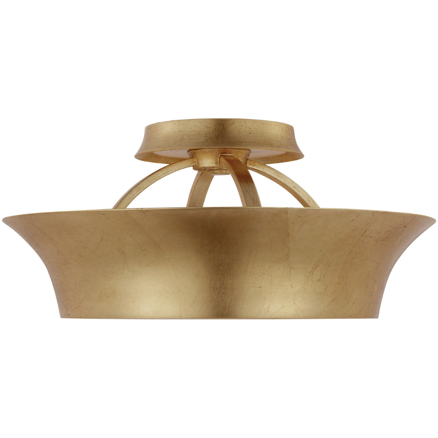 Thomas O'Brien Garland LED 15 inch Gild Dual Lit Ring Semi-Flush Mount Ceiling Light