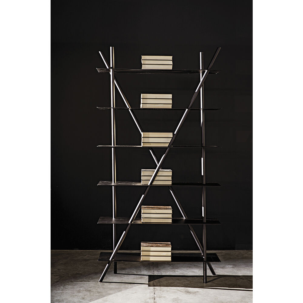 Siddhartha Matte Black Bookcase