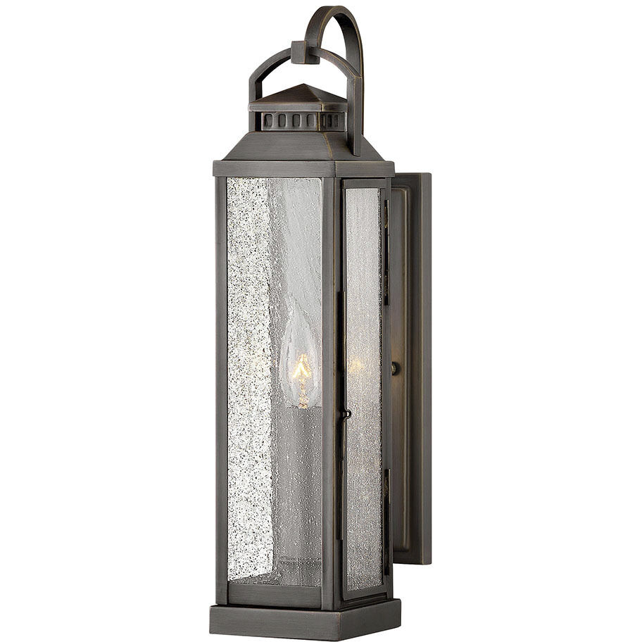 Heritage Revere Outdoor Wall Mount Lantern in Blackened Brass