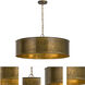 Rochefort 5 Light 29.5 inch Distress Gold Chandelier Ceiling Light
